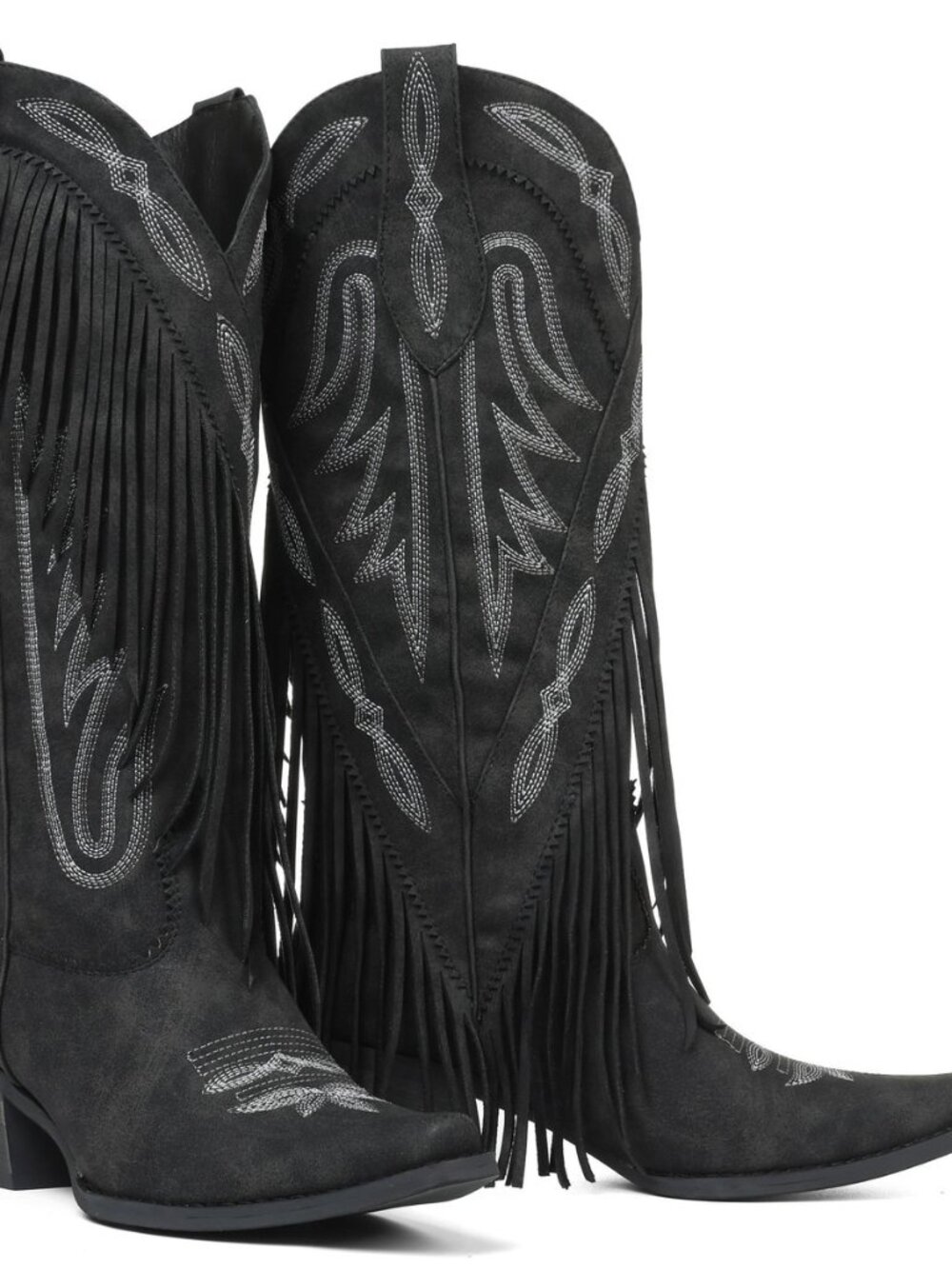 Cowboy Boots for Women Fringe Knee High Cowgirl Western Boots with Classic